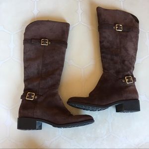 Cole Haan Suede Water Proof Boots Brown Gold 8.5
